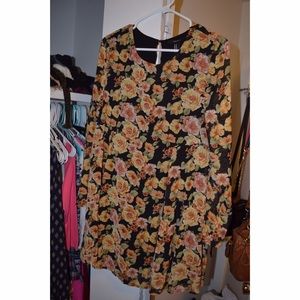 Floral long sleeve dress