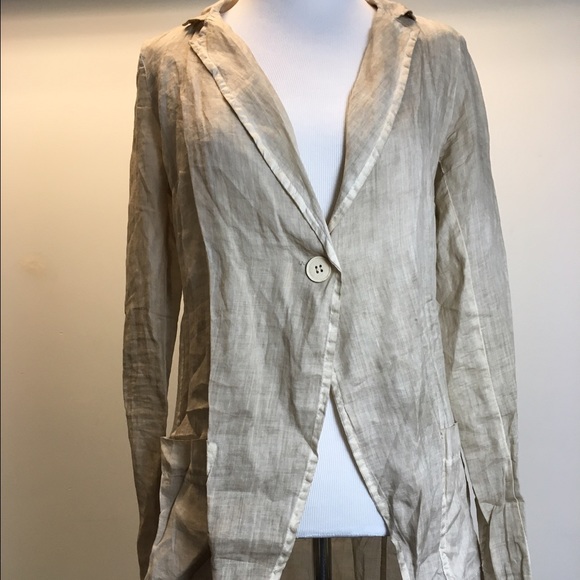 Neutral/ beige thin linen jacket