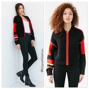 Urban Outfitters Thumbs Up Bomber Sweater