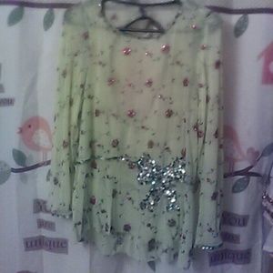 Vintage shirt with beadwork