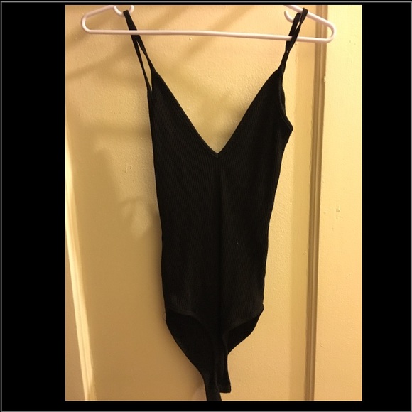 Black bodysuit, low back, XS