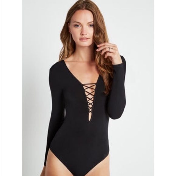 BCBGeneration Tops - BCBGENERATION criss cross bodysuit