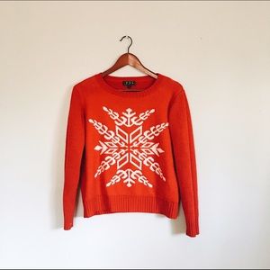 Red&White Snowflake Sweater