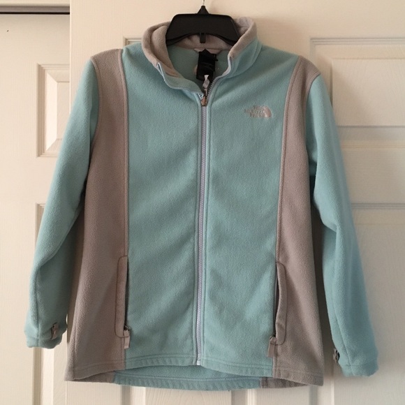Girls North Face Blue Fleece Jacket Large