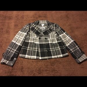 Plaid peacoat
