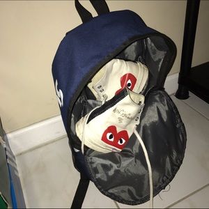 Navy blue supreme book bag