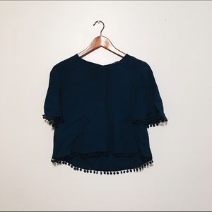 Navy blue crop top
