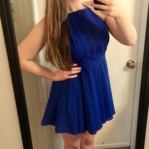 Pretty Blue Halter Dress