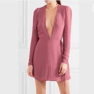 NWT Reformation Georgette Wrap Mini Dress in Small