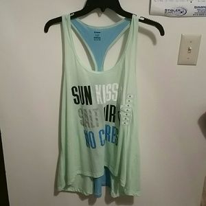 TWO LIGHTWEIGHT WORKOUT RACER TANKS