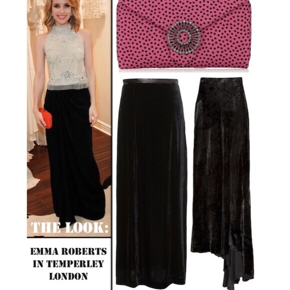 *LAST ONE* VELVET CRUSH HIGH LOW SKIRT - Picture 3 of 6