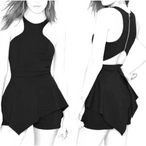 Royal Blush Romper in Black by Nasty Gal