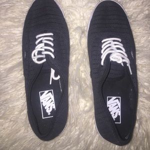 Black crochet style Vans