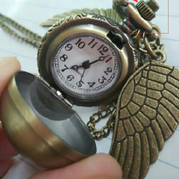 ๐HP๐Harry Potter Snitch Pocket Watch Necklace - Picture 3 of 5