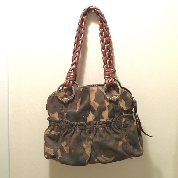 B. Makowsky Caroline Camouflage Leather Handbag