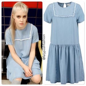 UO X Little White Lies Suki Chambray Shift Dress