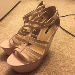 Nude forever 21 wedges size 8
