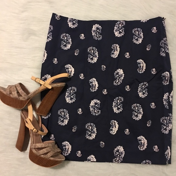 Navy floral skirt the limited career professional