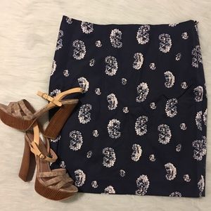 Navy floral skirt the limited career professional