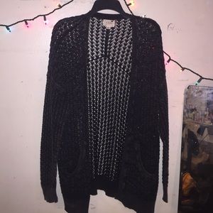 Grey oversized la heart cardigan!