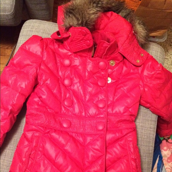 Juicy Couture pink puffer jacket parka size small