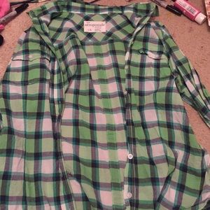 Green Aeropostale Plaid Shirt