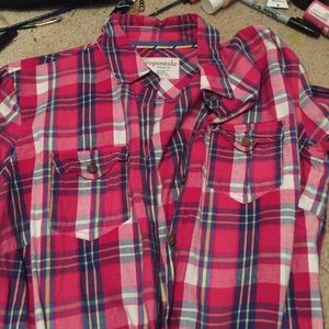 Pink Plaid Button Down by Aeropostale