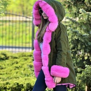 Fur parka coats 😻✨