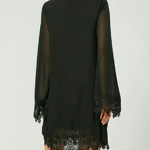 LACE TRIM TUNIC DRESS - Picture 3 of 3