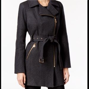New authentic Michael Kors pea coat gray