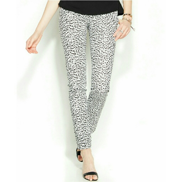 New! MICHAEL KORS Miranda Leopard Skinny Pants - Picture 2 of 4