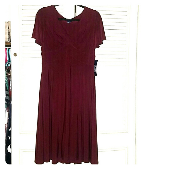 Burgundy dress