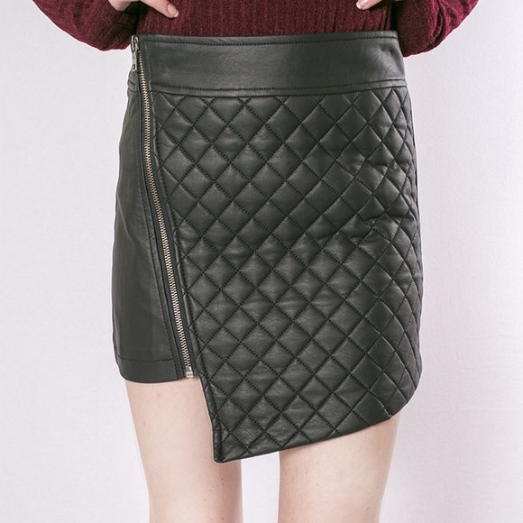 SALE! Biker Chic - Faux Leather Mini Skirt