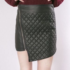 SALE! Biker Chic - Faux Leather Mini Skirt