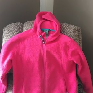 LL Bean girls fleece zip up jacket