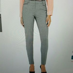 High waisted hounds tooth skinny pants