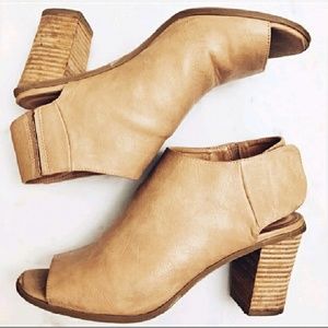 Open toe booties