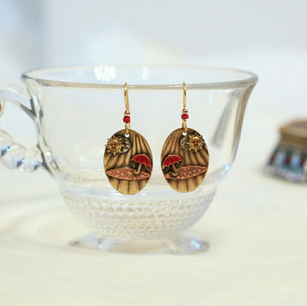 NWT 18K On Surgical Steel Handcrafted Earrings