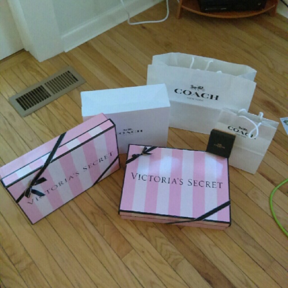Lot of shopping bags and gift boxes
