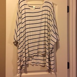 Black and white striped tunic