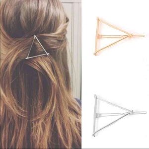 2 GOLD colored triangle hair jewelry