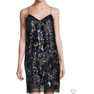 Sensational blue black sequin dress NWT