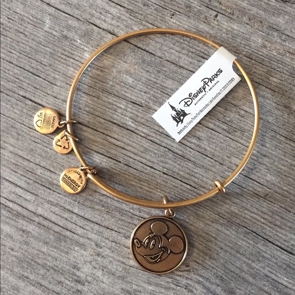 Brand New Alex and Ani Gold Mickey Bracelet