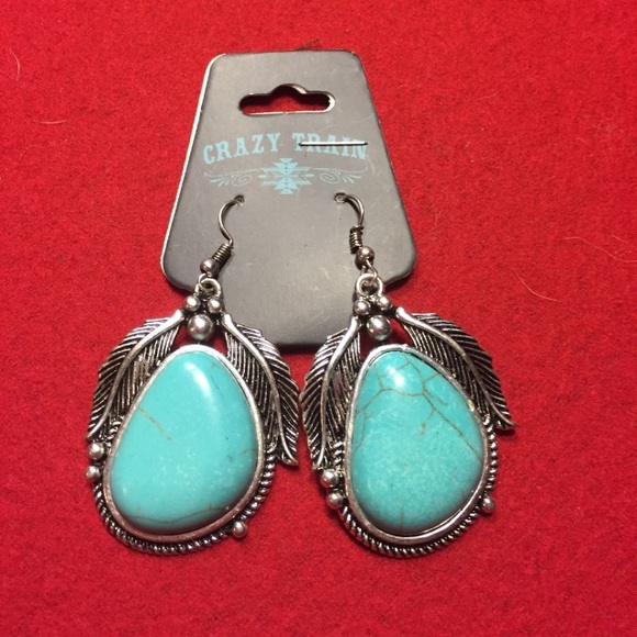 Accessories - Crazy Train Turquoise Earrings