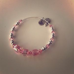 Alex & Ani pink square crystal bracelet