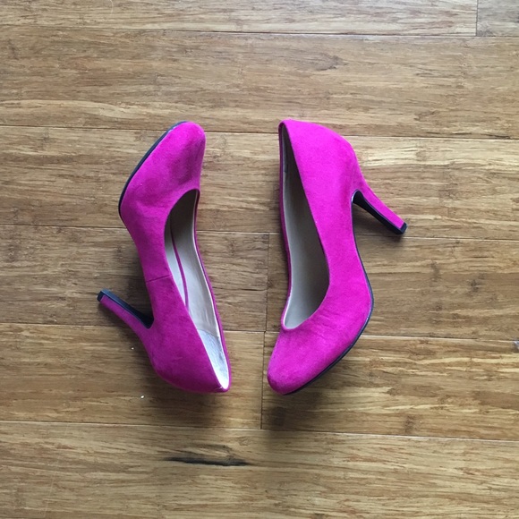 Kelly & Katie Shoes Kelly And Katie Pink Suede Heels Poshmark