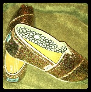 NWOT Multi-colored Glitter Toms BRAND NEW!