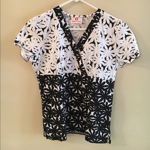 White Cross scrub top