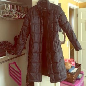 North face black down jacket
