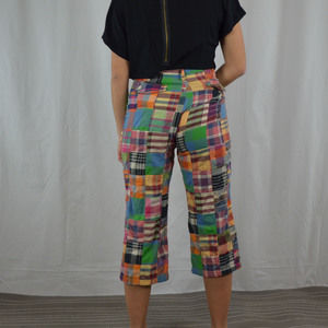 J. Crew Women's Size 14 Multicolored Patch Capris